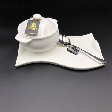 Individual Baking Pot With A Soup Spoon